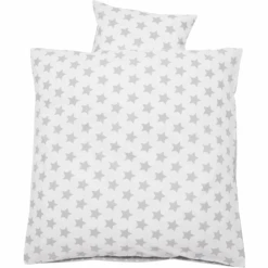 Alvi Biancheria Da Lettino 80 X 80 Cm, Stelle Grigio