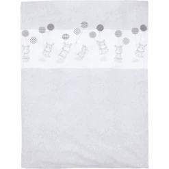 Alvi Coperta In Microfibra Hippo Argento 75 X 100 Cm