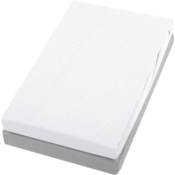 Alvi ® Lenzuolo Con Angoli In Confezione Doppia Bianco/argento 40 X 90 Cm 3 Alvi ® Lenzuolo Con Angoli In Confezione Doppia Bianco/argento 40 X 90 Cm