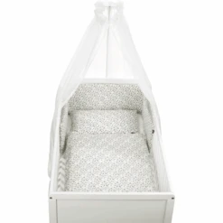 Alvi ® Set Letto 4 Pezzi Petit Fleurs Verde/bianco 100 X 135 Cm