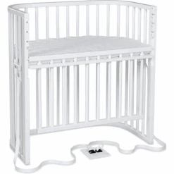 Babybay Boxspring Comfort Plus Lettino Co-sleeping Con Materasso In Cotone Classico Morbido. Bianco