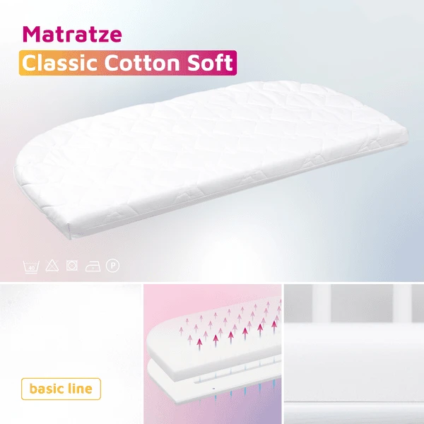 Babybay Boxspring Lettino Co-sleeping Con Materasso In Cotone Classico Morbido, Bianco 5 Babybay Boxspring Lettino Co-sleeping Con Materasso In Cotone Classico Morbido, Bianco - immagine 3