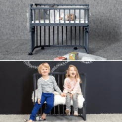 Babybay Lettino Co-sleeping Boxspring Comfort Plus, Grigio Ardesia Laccato -Negozio Di Mobili Per Camerette babybay lettino co sleeping boxspring comfort plus grigio ardesia laccato a376133 3