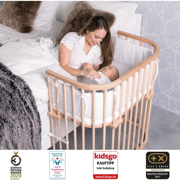 Babybay Lettino Co-sleeping Boxspring, Legno Naturale Laccato 4 Babybay Lettino Co-sleeping Boxspring, Legno Naturale Laccato - immagine 2