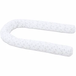 Babybay® Paracolpi A Serpente Piqué Bianco Stelle Grigio Perla