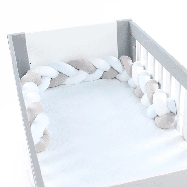 Babybay ® Paracolpi A Treccia, Bianco/beige/acqua, 200 Cm 6 Babybay ® Paracolpi A Treccia, Bianco/beige/acqua, 200 Cm - immagine 4