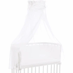 Babybay Velo Baldacchino, Bianco/bianco 200 X 135 Cm -Negozio Di Mobili Per Camerette babybay velo baldacchino bianco bianco 200 x 135 cm a205008 3