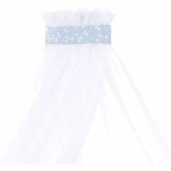 Babybay Velo Baldacchino Stella Azzurro, Bianco 200 X 135 Cm -Negozio Di Mobili Per Camerette babybay velo baldacchino stella azzurro bianco 200 x 135 cm a204561 3