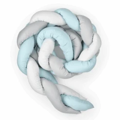BabyJem Paracolpi Intrecciato - Azzurro/grigio/bianco