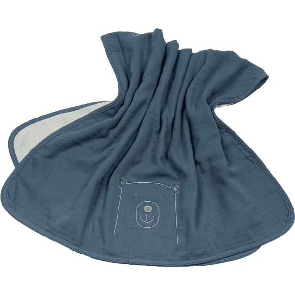 Be Be 's Collection Muslin Blanket Blu Scuro 70 X 100 Cm 5 Be Be 's Collection Muslin Blanket Blu Scuro 70 X 100 Cm - immagine 3