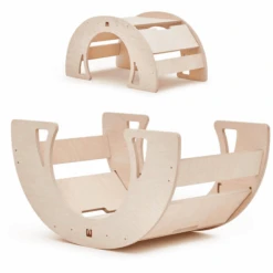 Bianconiglio Kids ® Tavolo A Dondolo DONDO Multifunzionale Naturale Non Verniciato