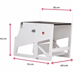 Bianconiglio Kids® Torre Di Apprendimento Montessoriana Transformer R Con Lavagna, Bianco Opaco -Negozio Di Mobili Per Camerette bianconiglio kids torre di apprendimento montessoriana transformer r con lavagna bianco opaco a408850 2