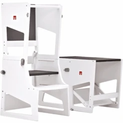 Bianconiglio Kids® Torre Di Apprendimento Montessoriana Transformer R Con Lavagna, Bianco Opaco -Negozio Di Mobili Per Camerette bianconiglio kids torre di apprendimento montessoriana transformer r con lavagna bianco opaco a408850 3