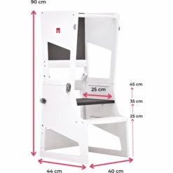 Bianconiglio Kids® Torre Di Apprendimento Montessoriana Transformer R Con Lavagna, Bianco Opaco -Negozio Di Mobili Per Camerette bianconiglio kids torre di apprendimento montessoriana transformer r con lavagna bianco opaco a408850 4