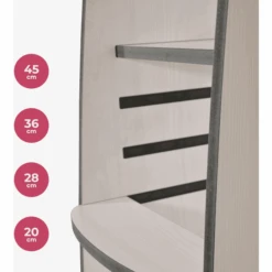 Bianconiglio Kids® Torre Di Apprendimento Montessoriana TRUSTY, Pino Bianco -Negozio Di Mobili Per Camerette bianconiglio kids torre di apprendimento montessoriana trusty pino bianco a409495 4