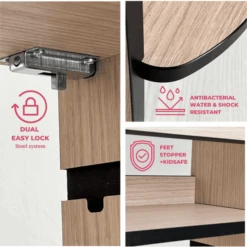 Bianconiglio Kids® Torre Di Apprendimento Montessoriana TRUSTY Plus, Rovere Naturale -Negozio Di Mobili Per Camerette bianconiglio kids torre di apprendimento montessoriana trusty plus rovere naturale a351592 4