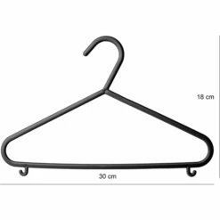 BIECO Set Appendiabiti 8 Pezzi Nero -Negozio Di Mobili Per Camerette bieco set appendiabiti 8 pezzi nero a164218 2