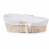 CHILDHOME Culla In Foglia Di Mais Incl. Materasso E Rivestimento, Bianco