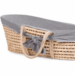 CHILDHOME Culla In Foglia Di Mais Incl. Materasso E Rivestimento, Grigio -Negozio Di Mobili Per Camerette childhome culla in foglia di mais incl materasso e rivestimento grigio a330507 2