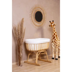 CHILDHOME Culla In Rattan Con Rivestimentoin Jersey, Materasso E Paracolpi -Negozio Di Mobili Per Camerette childhome culla in rattan con rivestimentoin jersey materasso e paracolpi a326038 4