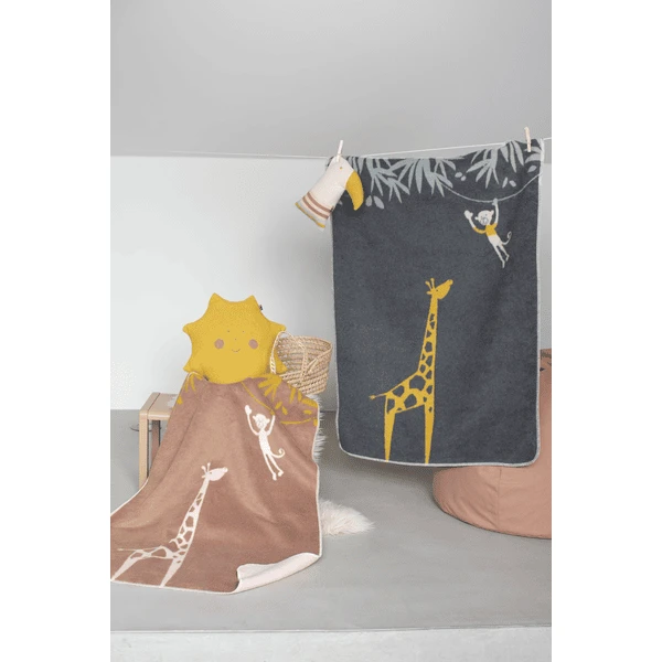 DAVID FUSSENEGGER Coperta Giraffa, Antracite 5 DAVID FUSSENEGGER Coperta Giraffa, Antracite - immagine 3