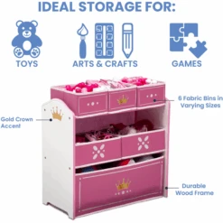 Delta Children Organizzatore Per Giocattoli Princess Crown -Negozio Di Mobili Per Camerette delta children organizzatore per giocattoli princess crown a332540 4