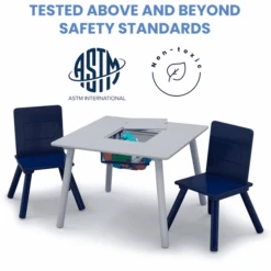 Delta Children Set Di Tavolo E Sedie, Blu/bianco -Negozio Di Mobili Per Camerette delta children set di tavolo e sedie blu bianco a332492 2