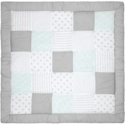 Emma & Noah Coperta Per Gattonare Patchwork Mint 120 X 120 Cm