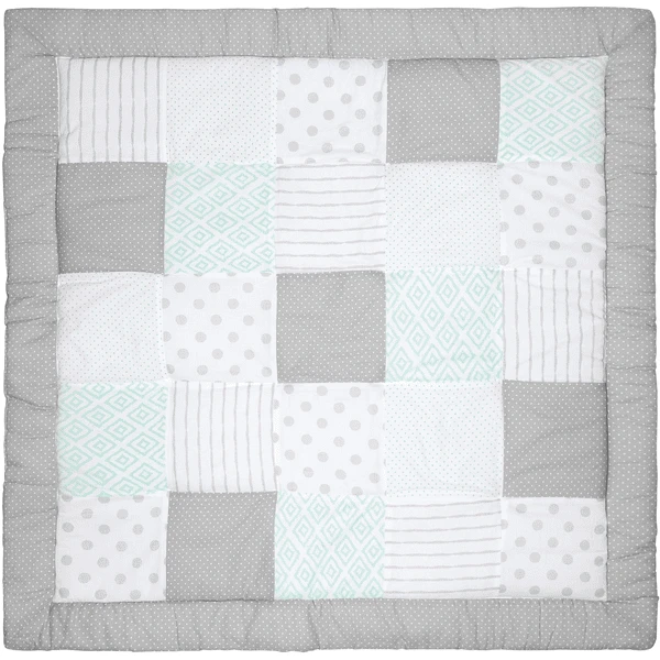 Emma & Noah Coperta Per Gattonare Patchwork Mint 120 X 120 Cm 3 Emma & Noah Coperta Per Gattonare Patchwork Mint 120 X 120 Cm