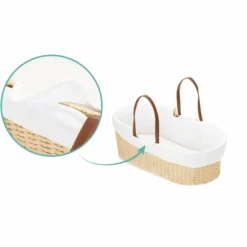 Fillikid Culla In Vimini Naturale Con Bordo Foderato E Materasso Bianco -Negozio Di Mobili Per Camerette fillikid culla in vimini naturale con bordo foderato e materasso bianco a314435 2