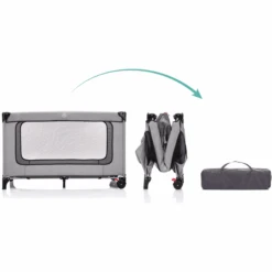 Fillikid Lettino Da Viaggio "Madrid", Grigio Melange -Negozio Di Mobili Per Camerette fillikid lettino da viaggio madrid grigio melange a291214 2