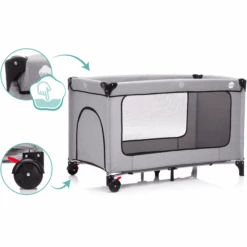 Fillikid Lettino Da Viaggio "Madrid", Grigio Melange -Negozio Di Mobili Per Camerette fillikid lettino da viaggio madrid grigio melange a291214 3