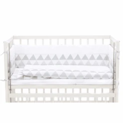 Fillikid Set Biancheria Per Letto Cocon Triangoli Grigio/bianco