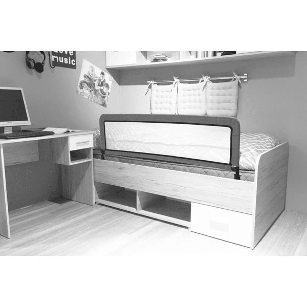 Fillikid Sponda Di Protezione 135 Cm Per Letti Standard O Letti Contenitori, Grigio Scuro Melange 4 Fillikid Sponda Di Protezione 135 Cm Per Letti Standard O Letti Contenitori, Grigio Scuro Melange - immagine 2