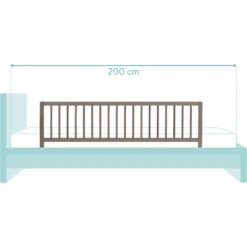 Fillikid Sponda Di Protezione Lilly 140 X 45 Cm, Grigio -Negozio Di Mobili Per Camerette fillikid sponda di protezione lilly 140 x 45 cm grigio a349516 3