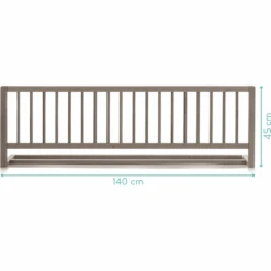 Fillikid Sponda Di Protezione Lilly 140 X 45 Cm, Grigio -Negozio Di Mobili Per Camerette fillikid sponda di protezione lilly 140 x 45 cm grigio a349516 4