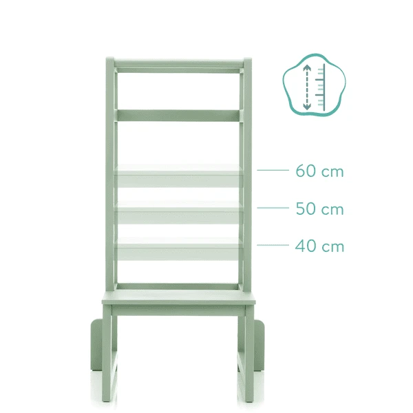 Fillikid Torre Di Apprendimento Montessoriana In Legno Massiccio, Verde 6 Fillikid Torre Di Apprendimento Montessoriana In Legno Massiccio, Verde - immagine 4