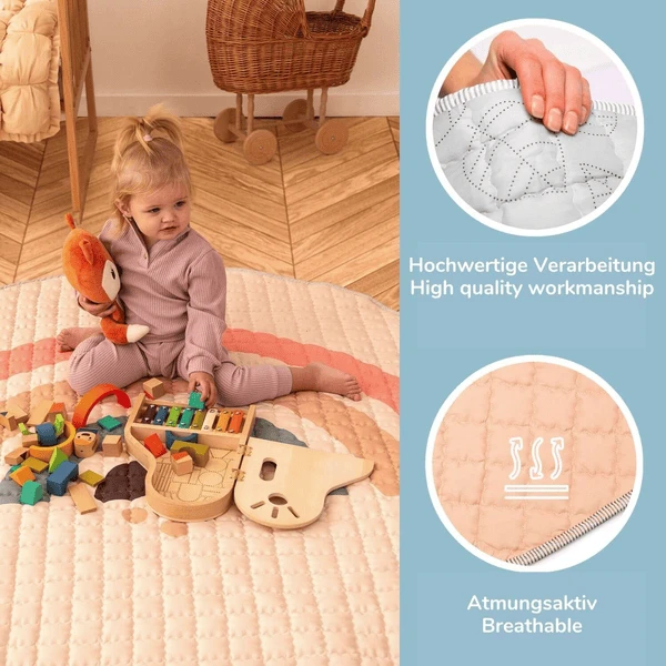 Hakuna Matte Tappetino Per Gattonare Trapuntato - Boho Rainbow 6 Hakuna Matte Tappetino Per Gattonare Trapuntato - Boho Rainbow - immagine 4