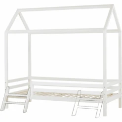 Hoppekids House Letto Basic Bianco 90 X 200 Cm Con Scaletta -Negozio Di Mobili Per Camerette hoppekids house letto basic bianco 90 x 200 cm con scaletta a304914 3