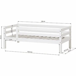 Hoppekids Junior Letto Basic Bianco 70 X 160 Cm Con Protezione Anticaduta -Negozio Di Mobili Per Camerette hoppekids junior letto basic bianco 70 x 160 cm con protezione anticaduta a304931 2