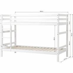 Hoppekids Letto A Castello Basic 90 X 200 Cm Bianco -Negozio Di Mobili Per Camerette hoppekids letto a castello basic 90 x 200 cm bianco a305519 3