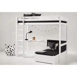 Hoppekids Letto A Soppalco Basic Mega Bianco Con Modulo Lounge E Scrivania Bianc -Negozio Di Mobili Per Camerette hoppekids letto a soppalco basic mega bianco con modulo lounge e scrivania bianc a304881 4