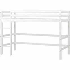 Hoppekids Letto A Soppalco Medio Basic 90 X 200 Cm Bianco