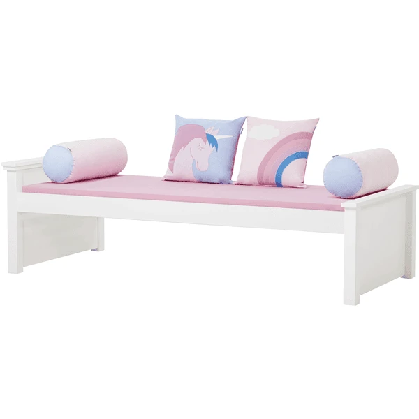 Hoppekids Maja Deluxe Sofa Bed 90 X 200 Cm Rete A Doghe Bianche 1 Centrale E 1 Basso Fine Letto 4 Hoppekids Maja Deluxe Sofa Bed 90 X 200 Cm Rete A Doghe Bianche 1 Centrale E 1 Basso Fine Letto - immagine 2
