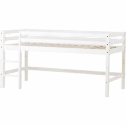 Hoppekids Mezzo Letto A Soppalco Basic Bianco 70 X 190 Cm