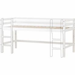 Hoppekids Mezzo Letto A Soppalco Basic Bianco 90 X 200 Cm -Negozio Di Mobili Per Camerette hoppekids mezzo letto a soppalco basic bianco 90 x 200 cm a304939 4