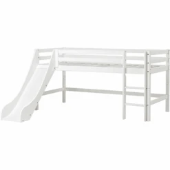 Hoppekids Mezzo Letto A Soppalco Basic Con Scivolo Bianco 70 X 190 Cm -Negozio Di Mobili Per Camerette hoppekids mezzo letto a soppalco basic con scivolo bianco 70 x 190 cm a305518 4