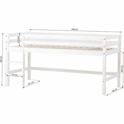 Hoppekids Mezzo Letto A Soppalco Basic Fumé Pearl 90 X 200 Cm -Negozio Di Mobili Per Camerette hoppekids mezzo letto a soppalco basic fume pearl 90 x 200 cm a305421 3