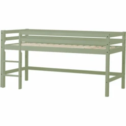 Hoppekids Mezzo Letto A Soppalco Basic Verde Chiaro 90 X 200 Cm