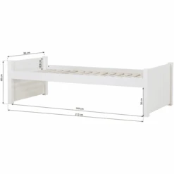 Hoppekids Noah Deluxe Sofa Bed 90 X 200 Cm Roll-Up Grille Bianco 2 Estremità Del Letto Centrale -Negozio Di Mobili Per Camerette hoppekids noah deluxe sofa bed 90 x 200 cm roll up grille bianco 2 estremita del letto centrale a304930 4
